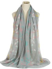 Ladies New Floral Leaf Print Scarves Scarf Wrap Sarong Shawl