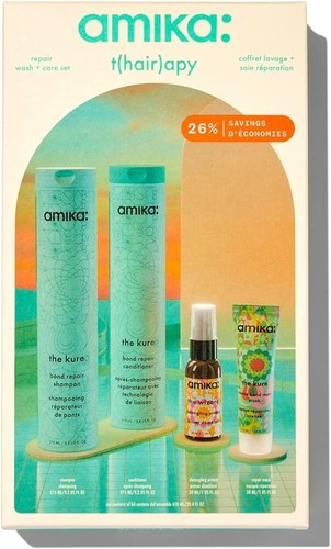 Amika T(hair)apy Repair Wash Set - Shampoo, Conditioner, Primer, Mask - 第 1/7 張圖片