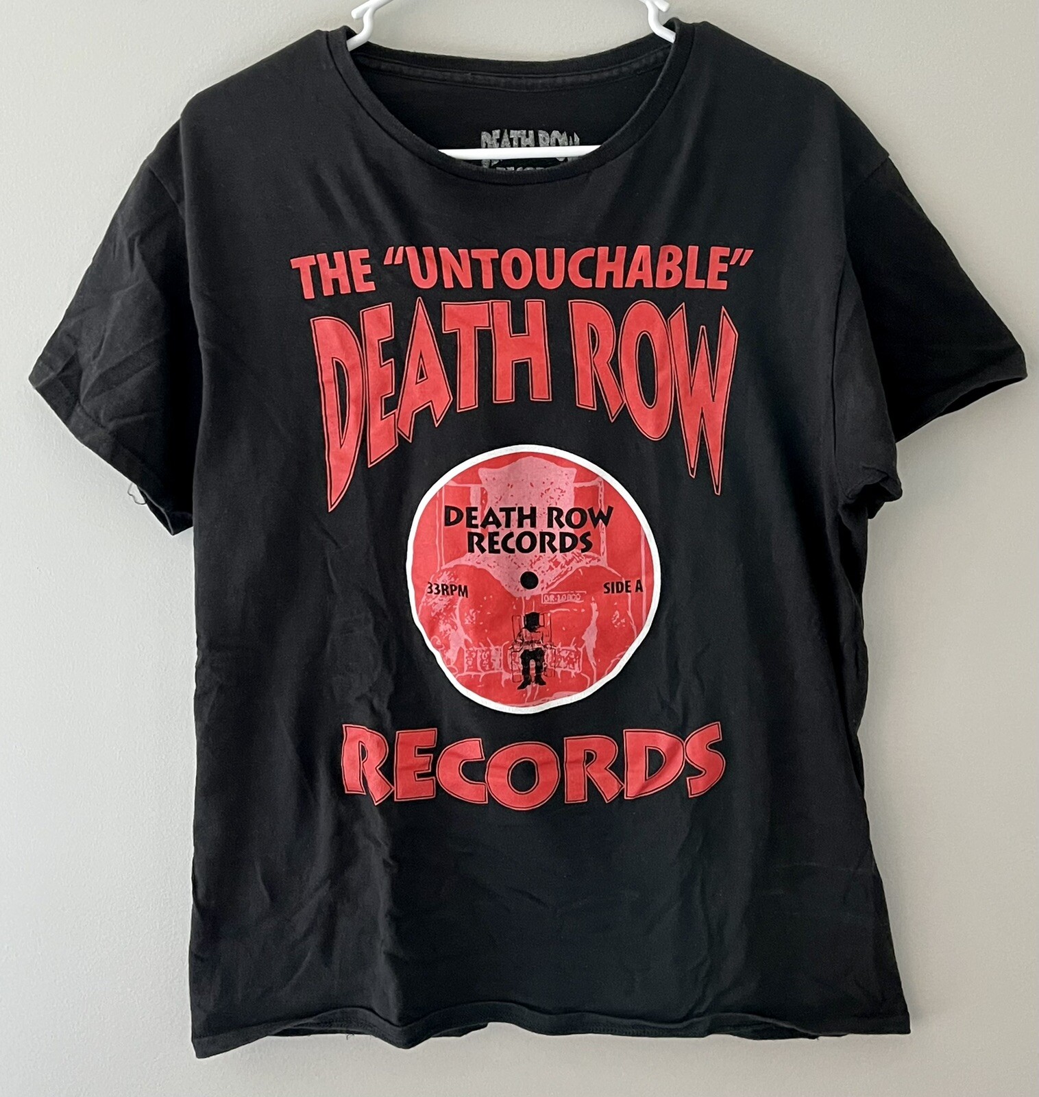 FILA Spencer’s “The ‘Untouchable’ Death Row Records” Logo T Shirt Black SZ M