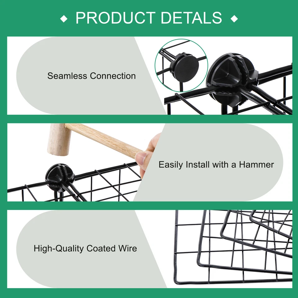 2x 12 Cube Storage Shelf Wire Metal Grid DIY Modular Cabinet Bookcase Bookshelf - Image 3 of 4