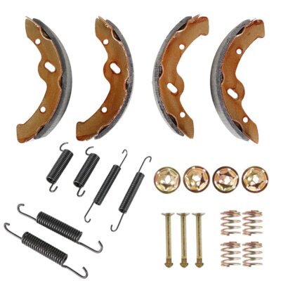 Golf Cart Brake Shoes& Spring Kit Fit For E-Z-GO TXT Medalist 1997-Up RXV 2008+