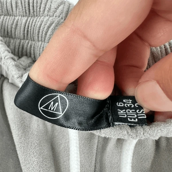 Pantalones Jogger MissGuided Cintura Alta Cordón Micro Gamuza Estilo Moto Gris Talla Foto 4 de 4