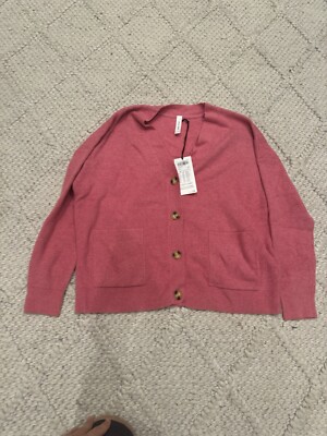 Gerry Weber - Women s Cotton  Blend Pink Cardigan - Size 12 - New With Tags