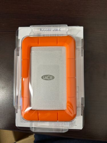 LaCie Rugged 5TB External USB-C USB 3.2 Gen 1 Portable Hard Drive Orange/Silver - Picture 3 of 3
