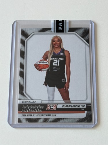 2024 Panini Instant WNBA #255 Sexy DIJONAI CARRINGTON Sun WHITE TIGER # 4/5 Card