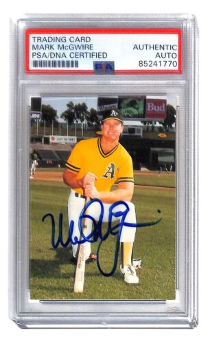Mark McGwire autographed 1987 Barry Colla Card Card PSA/DNA Oakland A's 94766 - 第 1/2 張圖片