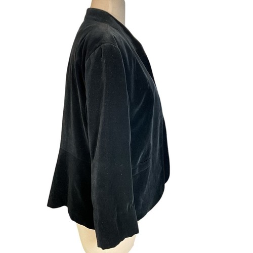 Blazer vintage Check Point of California velluto nero taglia 13/14 100% cotone - Foto 4 di 13