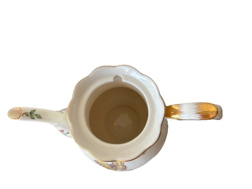 Burton & Burton Morning Meadows Teapot Cup Saucer Set Butterflies Bugs Gold Trim - Picture 10 of 23