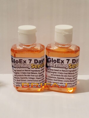 2 x GloEx Advanced 7 Days Carrot Whitening Serum 60 ml (gibt einen goldenen Ton)