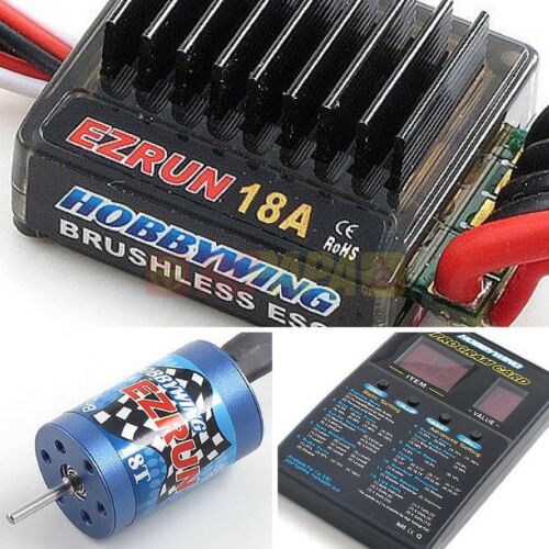 Hobbywing EZRUN 18A 12T 2030 7800KV Brushless Combo for 1/16 1/18 RC Car Truck - Afbeelding 1 van 3