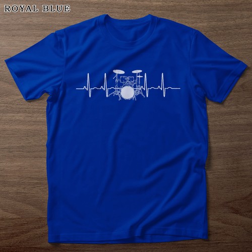 Drum Heartbeat Lifeline Shirt, Musikliebhaber Geschenk für Drummer T-Shirt Geburtstag - Bild 10 von 11