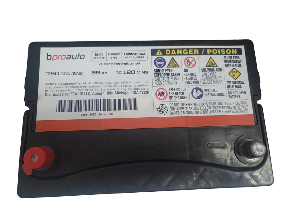 Batería de vehículo BPROAUTO 1BPB2400AA (tamaño de grupo 24) solo recogida local Foto 2 de 2