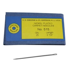 C.S. Osborne Pack of 25 Carpet Needles #515 - 2-1/2" Long, 17 Gauge