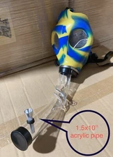 MULITI COLOR HIGH QUAITY SILICONE GAS MASK SMOKING HOOKAH PIPE