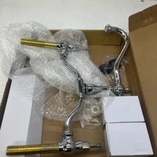 Signature Hardware Gooseneck Spout Wall-Mount Tub Faucet with Wall Couplers