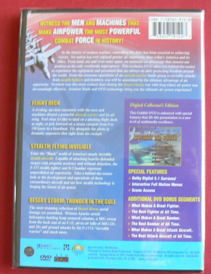 (未使用･未開封品)Aviation Week: Superior Airpower [DVD] Aviation Week - Superior Airpower (DVD, 2001) for sale