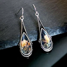 925 Silver Cubic Zirconia Earrings Ear Hook Drop Dangle Gift Wedding Jewelry NEW