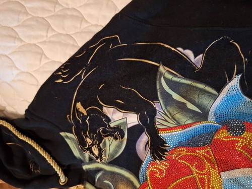 Seltene Christian Audigier PLATINUM Hoodie Jacke für Damen / Schwarz / Größe X-L - Bild 14 von 16