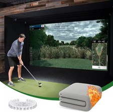 Gray Fireproof Golf Simulator Impact Screen 3D Air Mesh