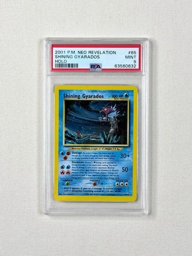 2001 POKEMON NEO REVELATION #65 SHINING GYARADOS-HOLO PSA 9
