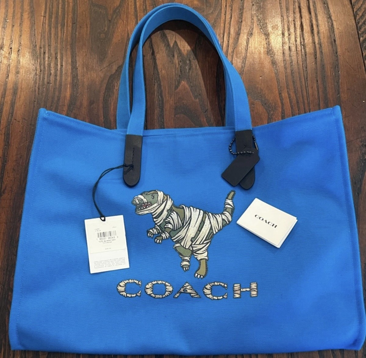 COACH x Michael B. Jordan Canvas Tote 42 with Mummified Rexy NWT