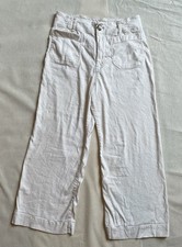 Maeve Colette Wide Leg Pants Women's 8 Crop Ivory Cream High Rise Anthropologie