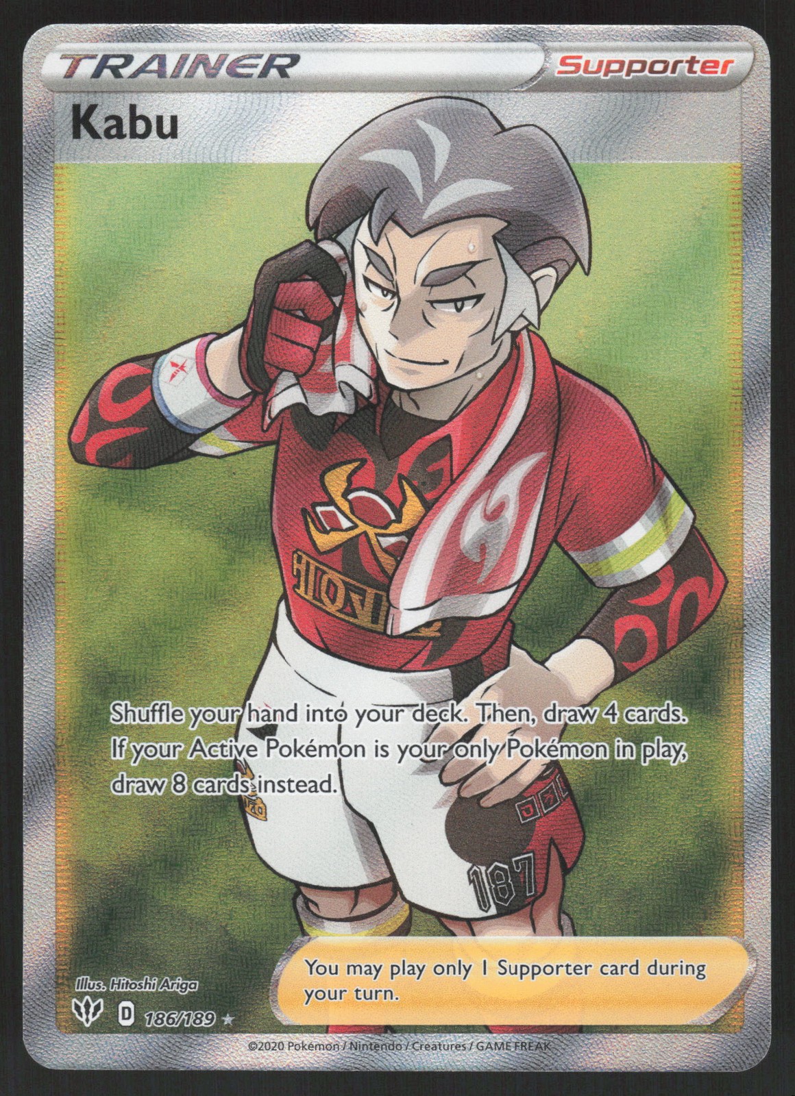 Kabu (Full Art) 186/189 Full Art Trainer Ultra Rare SWSH03: Darkness Ablaze NM