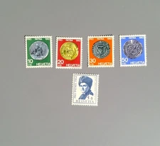 Switzerland Pro Patria Scott #B313-B317 1962 Semi-Postal Set MNH