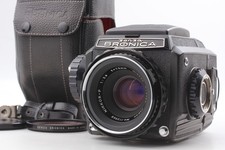 MINT w/Strap case Zenza Bronica S2 Late Black Nikkor P 75mm f/2.8 from JAPAN