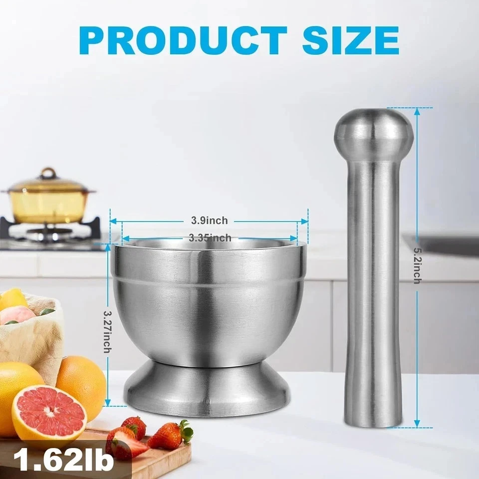 18/8 (304) Stainless Steel Mortar and Pestle Set,Mortar and Pestle with Non-Slip
Opens in a new wind