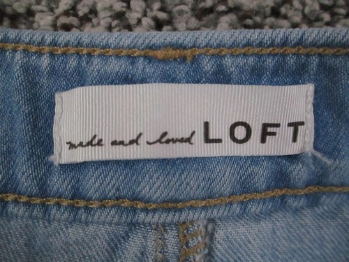 LOFT The Palazzo Jeans Womens 10 Blue Light Wash High Rise Wide Leg 31x30 - Picture 4 of 11