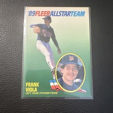 Fleer Frank Viola #12 Minnesota Twins MLB Baseball 1989 All Star Team Card