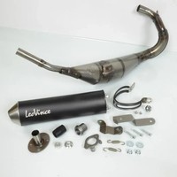 Leovince Auspuff FüR Hm V6 Gilera 50 Smt 2003-17 Schwarz Untergang Neu