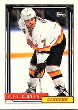1992-93 Topps #81 Cliff Ronning Vancouver Canucks