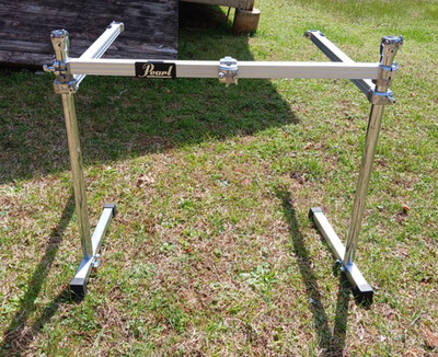 PEARL ICON 3 SIDED STRAIGHT RACK WITH 2 PCL100 LEG PIPE CLAMPS 1 PCX100 CLAMP
