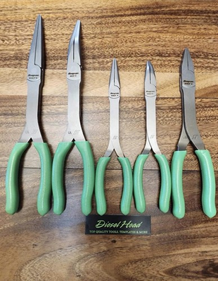 #ad *NEW * Snap On Tools 5pc GREEN Handle Plier Set 609CF 908CF 408CF 411CF 911ACF $399.99