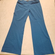 Nine West Women's Blue Wide-Leg Dress Pants Modern Fit Flat Front Size 16 NWT