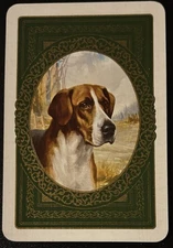 1 SWAP PLAYING CARDS - VINTAGE ENGLISH HUNTING DOG FRAME