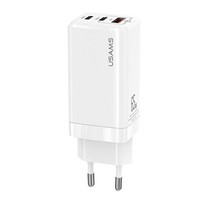 Usams Gan 65W LadegeräT 2X USB-C + USB-A, Weiß