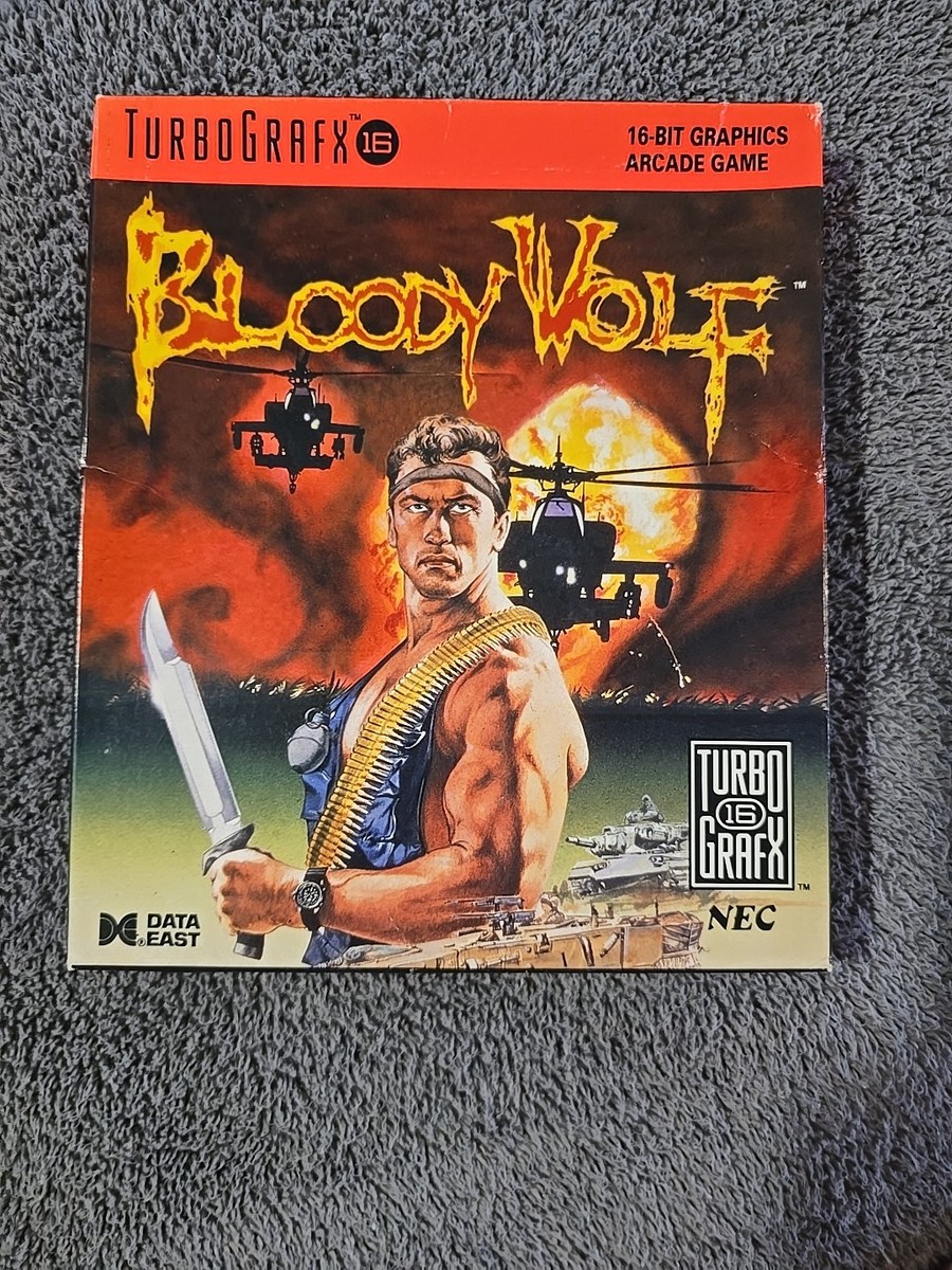 Bloody Wolf TurboGrafx-16 1990 CIB Complete Tested Turbo USA NEC