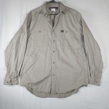Wrangler Riggs XL Heavy Duty Cotton Work Shirt Button Down Utility Long Sleeve