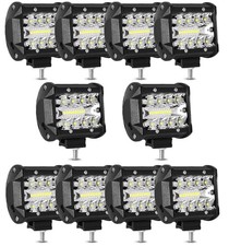 4 Inch LED pod Lights, 4INCH 60W Square Work Light Pods 12V 24V Lights Bar