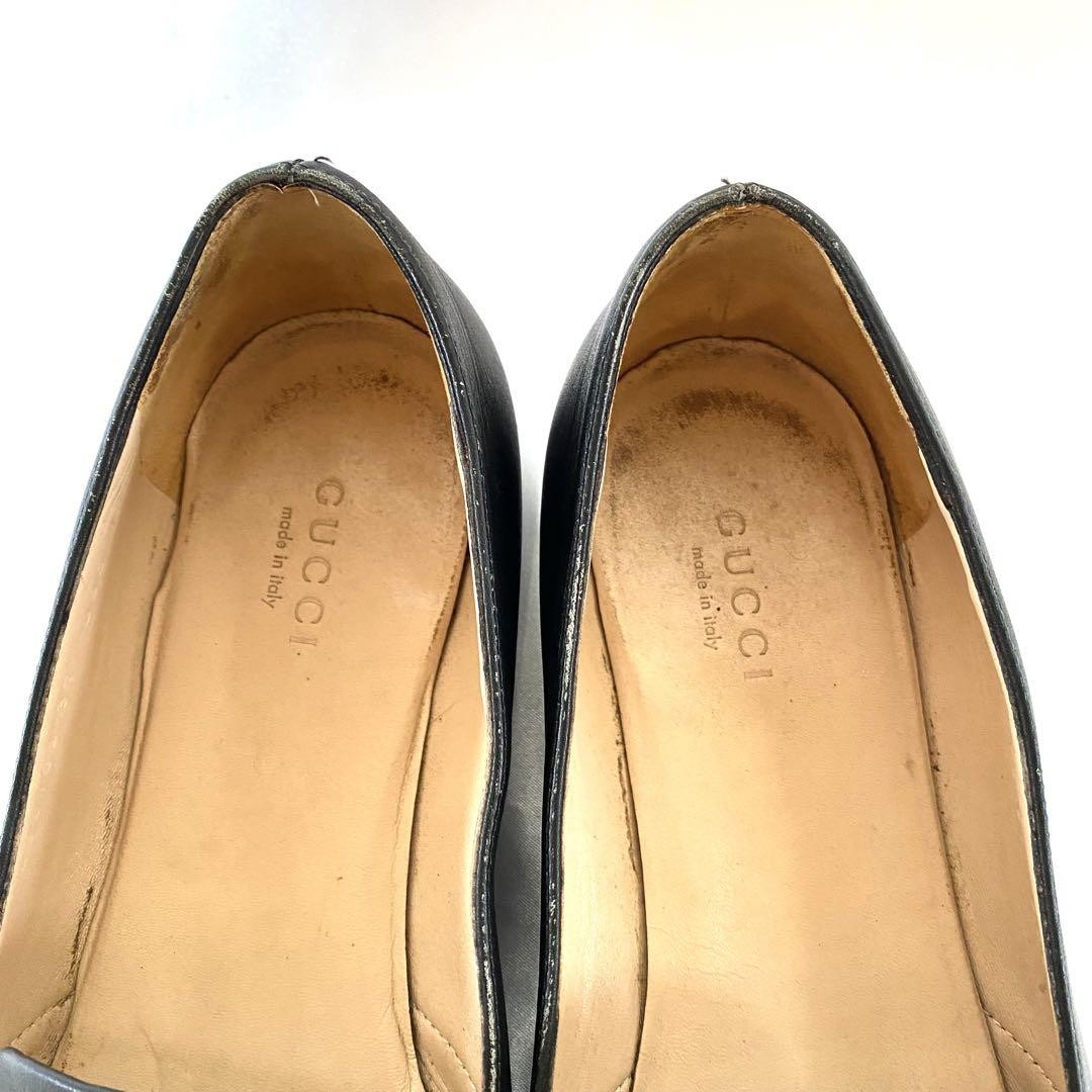 Gucci Horsebit Loafers Shoes Black Leather Size 37 US Abt7 For Women thumbnail 14