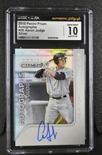 2015 Panini Prizm Baseball #28 Aaron Judge Autograph Prizm CGC JSA 10
