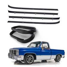 Front Door Window Weatherstrip Kit,Molding Sweep Felt Trim Seal & Run Channel 