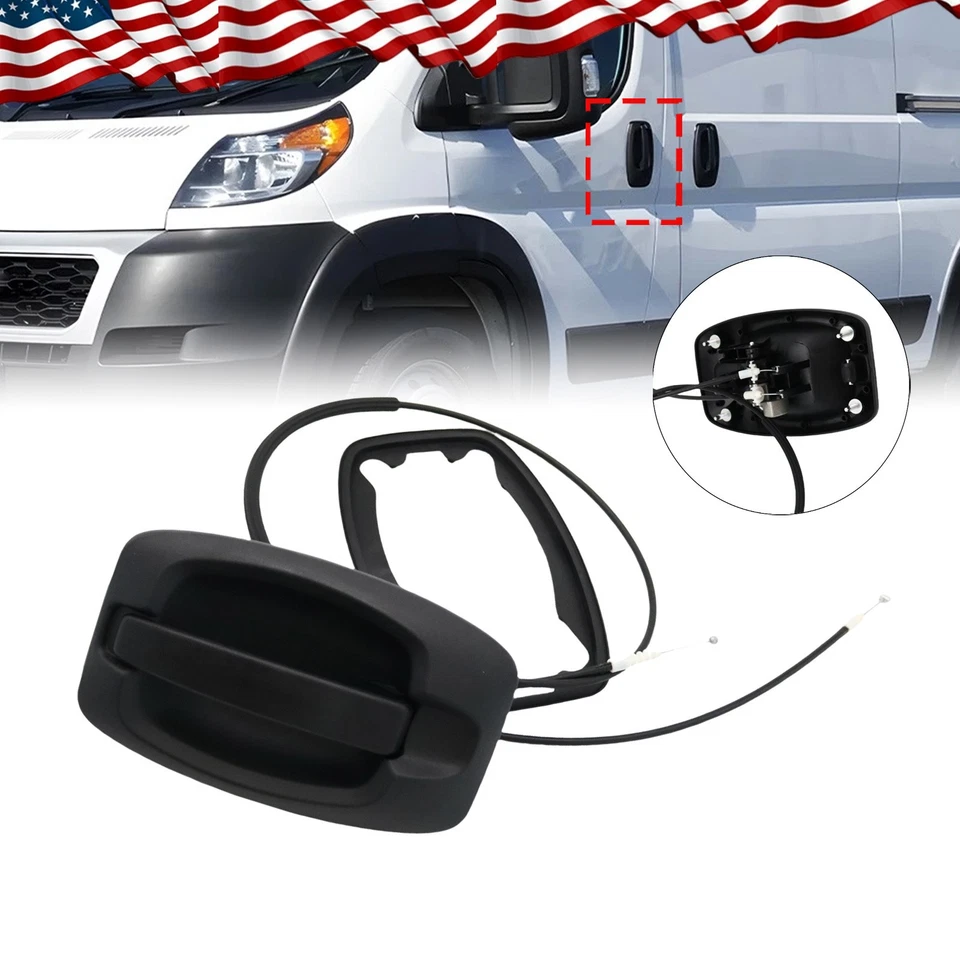 Se adapta a ProMaster Ram 1500 2500 3500 2014-2021 nueva manija puerta corredera con cable Foto 4 de 4