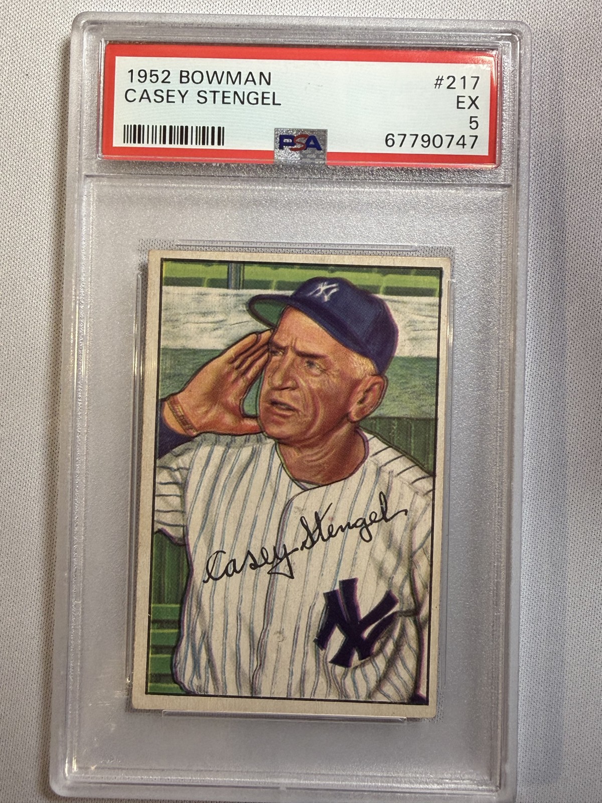 1952 Bowman - Casey Stengel #217 PSA 5 EX