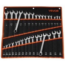 VEVOR Combination Wrench Set Box End Open End Combination Wrenches 32-Piece