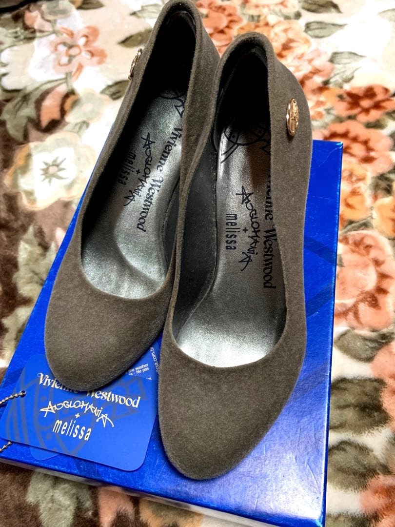 ◸希少品◿ Vivienne Westwood × Melissaパンプス Rare Vivienne Westwood Melissa Heels US 6 Gray Brown Pin Heel