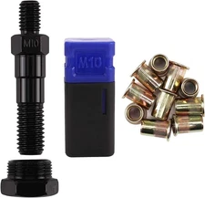 Rivet Nut Tool Mandrel M10 and 10 Rivet Nuts Rivet Tool Set Spare Part Nutser...